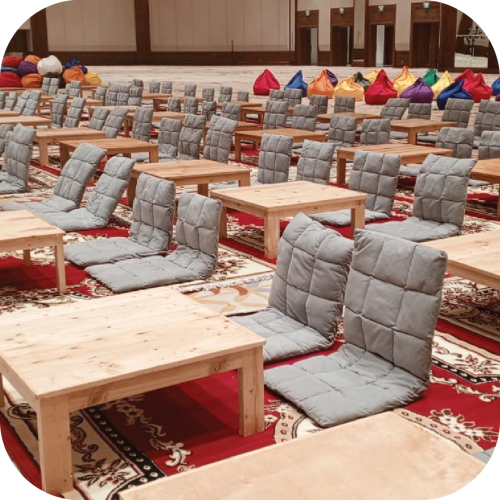 sewa bantal lesehan kotak sandaran berkualitas dan termurah bagus multi event
