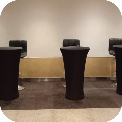 sewa meja barstool cover strict jakarta berkualitas dan terpercaya bagus multi event