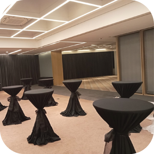 sewa meja barstool cover tebar jakarta bermutu dengan harga terjangkau bagus multi event