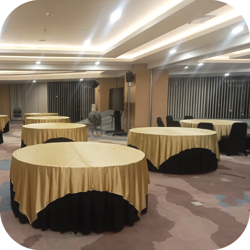 sewa meja bulat jakarta berkualitas dan murah bagus multi event