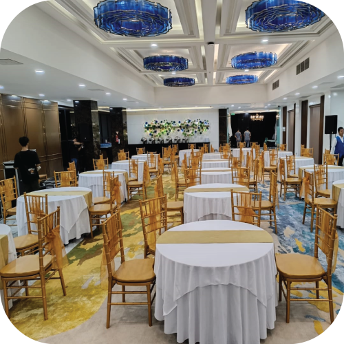 sewa meja bulat jakarta berkualitas dan murah bagus multi event
