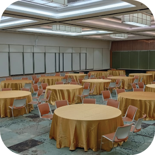 sewa meja bulat jakarta berkualitas dan murah bagus multi event