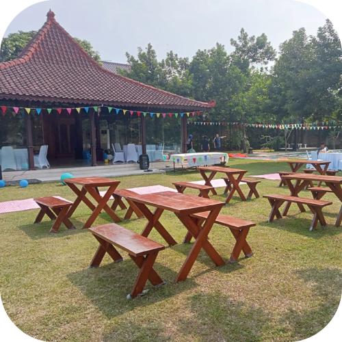 sewa meja dan kursi taman jakarta berkualitas dan mura bagus multi event