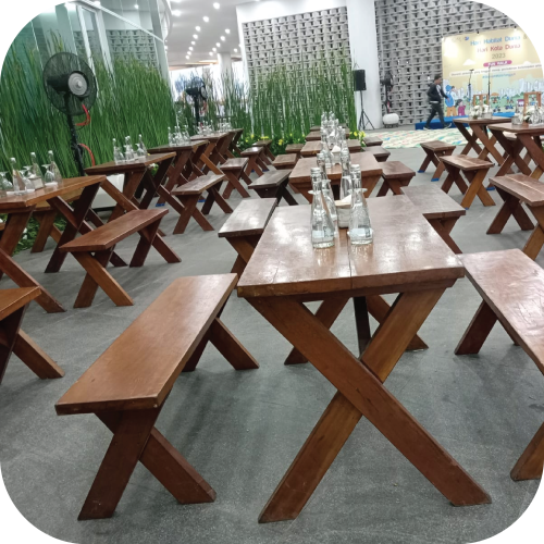 sewa meja dan kursi taman jakarta berkualitas dan mura bagus multi event