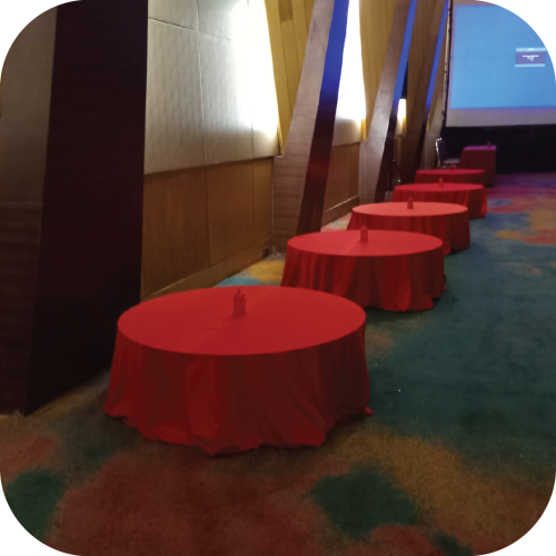 sewa meja lesehan bulat jakarta berkualitas dan termurah bagus multi event
