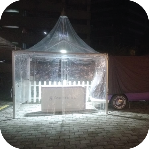 sewa tenda sarnavil transparan jakarta berkualitas dan terawat bagus multi event