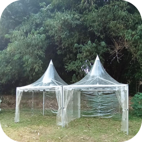 sewa tenda sarnavil transparan jakarta berkualitas dan terawat bagus multi event